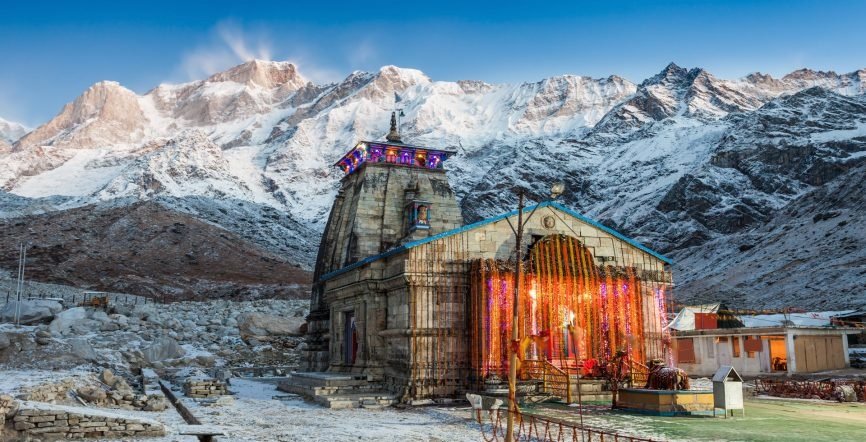 kedarnath temple image at night