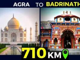 agra to badrinath distance