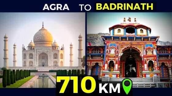 agra to badrinath distance