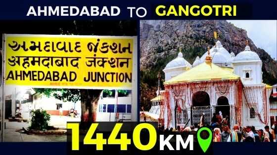 ahmedabad to gangotri distance