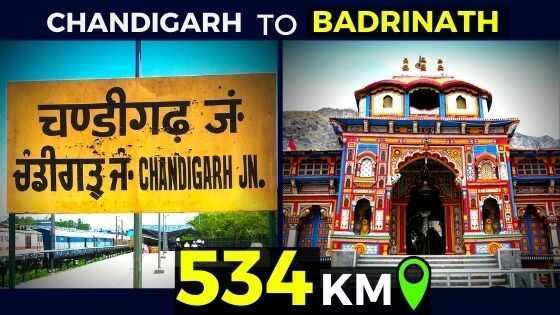 chandigarh to badrinath distance