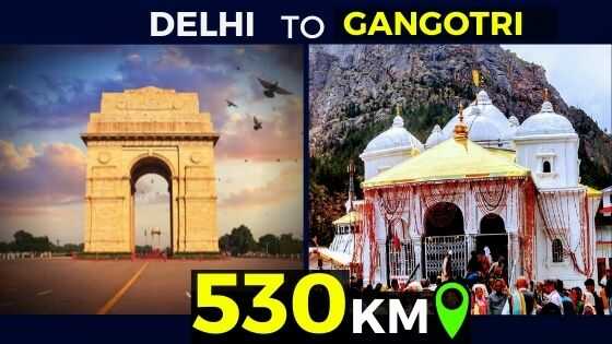 delhi to gangotri distance