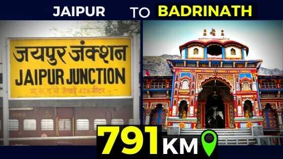 jaipur to badrinath distance