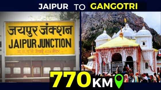 jaipur to gangotri distance