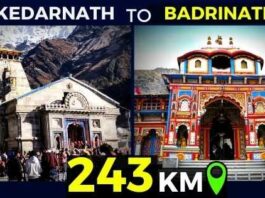 kedarnath to badrinath distance