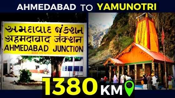 ahmedabad to yamunotri route distance