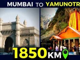 mumbai to yamunotri route distance